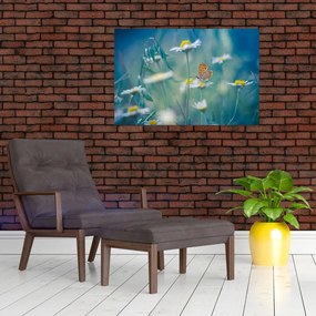 Tablou - Fluture pe margaretă (90x60 cm)