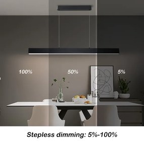 Brilagi - Lustr LED SLEEKLINE SMART 40W 230V Wi-Fi Tuya negru + DO