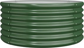 vidaXL Jardinieră grădină verde 80x80x36 cm oțel galvanizat