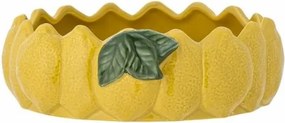 Bol din ceramică stoneware cu lămâi în relief, D21×H6,5 cm, „Limone Bowl"