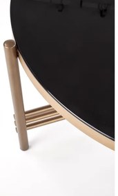 Măsuță de cafea ISMENA 41x80 cm auriu/negru