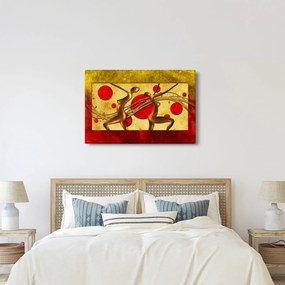 Tablou abstract cu două femei (90x60 cm)