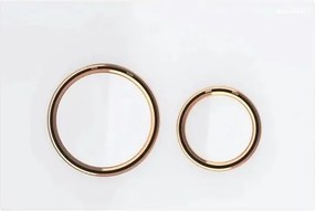 Clapeta de actionare Geberit Sigma21 sticla alb cu inel rose gold