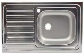 Chiuveta pentru masca+racord flexibil scurgere Z-INOX ZLN-0193DR, Inox anticalcar, Cuva dreapta, 50x80 cm