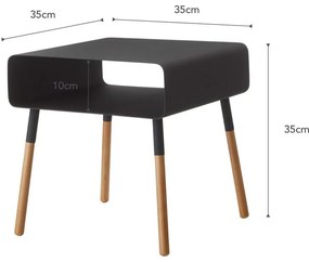 Masă auxiliară YAMAZAKI Plain, înălțime 35 cm, negru