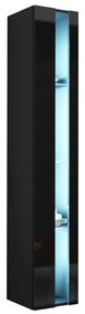 Vitrină 180 New Ziggy (negru + Negru lucios). Promo -17%. 1070632