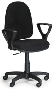 Scaun de lucru Torino cu cotiere, negru