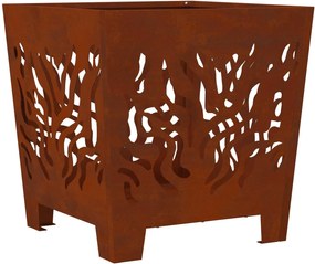 vidaXL Cuptor de foc Maro 40 x 40 x 40 cm Oțel