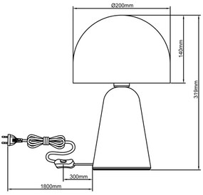 Lampă de masă Brilliant NALAM 1xE14/40W/230V bej