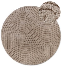 Covor maro deschis rotund ø 160 cm Panglao New York Taupe – Elle Decoration