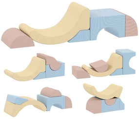 AIYAPLAY Set 5 Blocuri Moi pentru Copii 1.5-8 Ani Multicolor | Aosom Romania