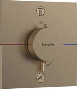 Baterie dus termostatata incastrata bronz periat Hansgrohe ShowerSelect Comfort E 2 functii EN1717