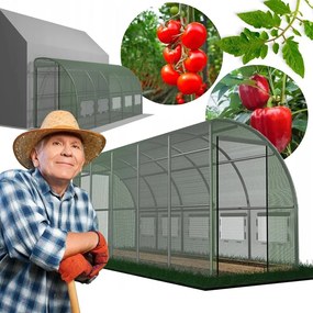 6 x 1,5 x 2 m politunel de grădină - jumătate