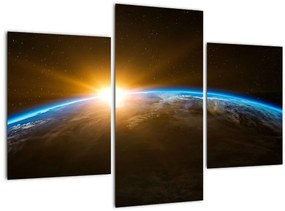 Tablou - Planeta Pământ și univers (90x60 cm)