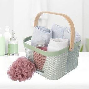 Coș de depozitare din sârmă din metal 24,5x24,5x30 cm Greenish – Orion