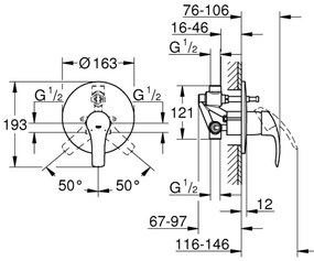 GROHE 33305002 - Baterie pentru cadă DN 15, crom lucios