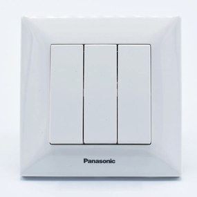 Intrerupator triplu Arkedia Panasonic, ST, alb