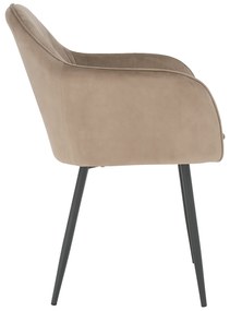 Fotoliu de design, catifea Velvet gri maroniu Taupe, ZIRKON