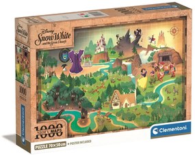 Prințesele Disney Snow White Puzzle Hartă de basm 1000 de piese Clementoni