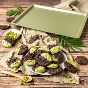 Tavа pentru copt Zenker 7457, 42x32 cm, Acoperire ILAG Maximizing Green, Pana la 180°C, Verde