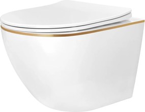 Vas WC suspendabil Rea Carlo Mini Tornado NF GOLD EDGE