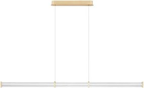 Lustra LED 3000K suspendata design liniar PHEME auriu periat