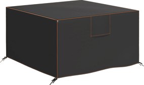 Outsunny Husă de protecție pentru mobilier de grădină rezistentă la iarnă, impermeabilă, anti-UV, material Oxford 420D 125x125x74cm Negru | Aosom Romania