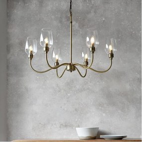 Endon 107791 - Candelabru pe lanț 6xE14/6W/230V alamă