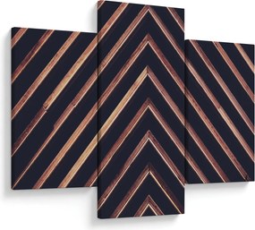 Tablou - Motiv de lemn pe fond negru (90x60 cm)