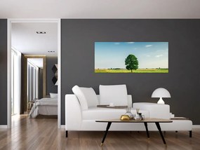 Tablou cu copaci pe luncă (120x50 cm)