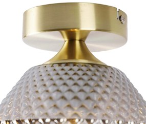 Plafoniera inteligentă din alamă cu sticlă fumurie, inclusiv Wi-Fi A60 - Karce