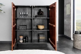 Comoda, Bufet cu model 3D, Lemn Salcam, Maro, FLUID 110cm