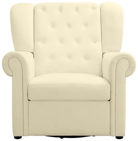 Fotoliu alb balansoar/chesterfield cu tapițerie din catifea Lillyse – Støraa