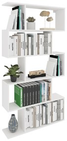 Biblioteca Kimo, 5 Casete, Alb, 90 x 20 x 160 cm