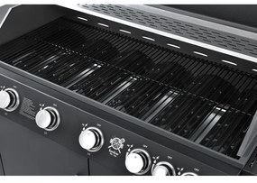 Grãtar pe gaz BBQ "California" cu 6 arzãtoare si 1 arzãtor pe gaz lateral