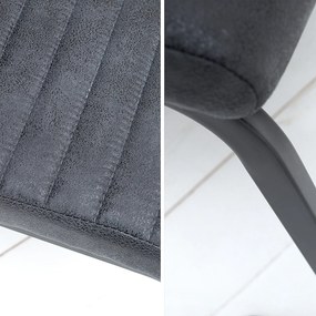 Set de 2 scaune Appartment, microfibra gri antic A-39378 VC