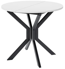 Masă sufragerie extensibilă 90 cm Kertare M 90 (Alb + Negru) (pentru 2-4 persoane). 1105351