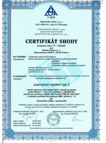 Cilinru Richter ES.30/30.NI 30+30 mm, 6 buc. chei