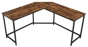 Birou colțar SOLEA maro/negru