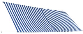 Copertina retractabila, albastru si alb, 400 x 150 cm Albastru si alb, 400 x 150 cm