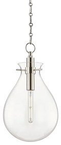 Pendul LUX design minimalist IVY medium, nichel lucios