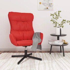 341192 vidaXL Scaun de relaxare, roșu, piele ecologică