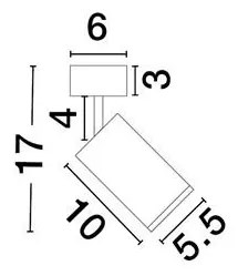 Spot aplicat directionabil protectie IP44, MAO, NVL-9011415