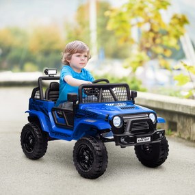AIYAPLAY Mașină Offroad pentru Copii 3-6 Ani 12V cu Telecomandă Albastru | Aosom Romania