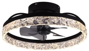 Plafonieră LED dimabilă cu ventilator LED/35W/230V 3000-6500K negru + telecomandă