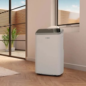 Resigilat: Aparat de aer conditionat mobil Bosch Cool 4000, 9000 BTU, 35 m², A, Auto Swing, Timer, Afișaj LCD, Alb/Negru