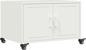 vidaXL Măsuță de cafea, alb, 68x50x43,5 cm, oțel