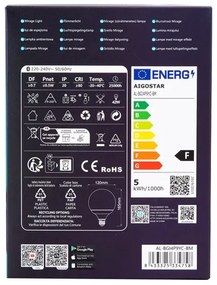 Bec LED RGBW dimabil Aigostar MESH G120 E27/4,9W/230V 2700-6500K + telecomandă