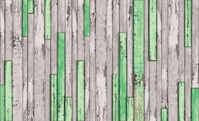 Fototapet - Scândură gri și verde ruptă (254x184 cm), în 8 de alte dimensiuni noi