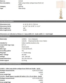 Veioza, lampa de masa design LUX Amber 115125 HZ